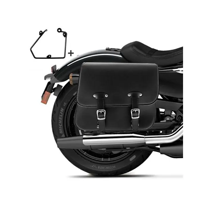 Bestseller Zadeltas met houder geschikt compatibel met chopper / custombikes 95-15 rechts Laredo 20l Craftride