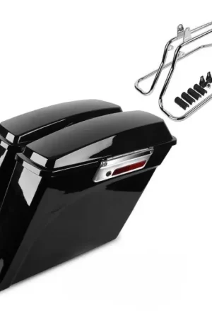 Laatste Kans Zijkoffer passend voor Harley Davidson Softail Deluxe 05-17 Craftride Stretched incl kofferhouder in chroom