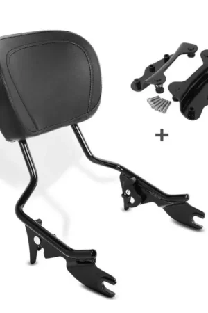 Finale Uitverkoop Sissybar passend voor Harley Davidson Street Glide 09-13 Craftride incl. Docking kit zwart