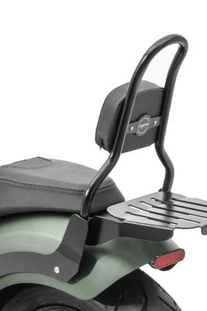 Garantie Inbegrepen Sissybar M3 compatibel met Indian Chief Dark Horse 21-25 met bagagedrager zwart Craftride