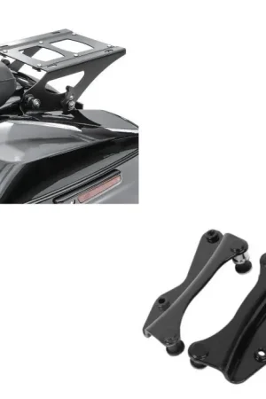 Set: Bagagedrager Rack TP afneembaar passend voor Harley Davidson Touring Modelle 14-25 zwart Craftride + Motorfiets 4-Point Docking Hardware Kit passend voor Harley Davidson Touring 14-25 in zwart Craftride Korting
