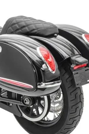 Motorfiets Harde Zadeltassen Craftride Alabama 33Ltr Chopper Zijkoffers Paar rechts en links in zwart Budget