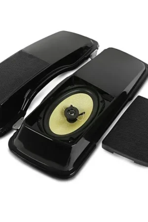 Harde zadeltas Deksels met luidsprekers passend voor Harley Davidson Touring 94-13 zwart Craftride Hete Deal