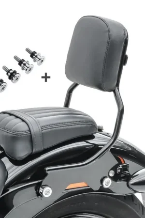 Sissybar R1 passend voor Harley Davidson Softail Street Bob 18-25 met Montagekit zwart Craftride In De Mode