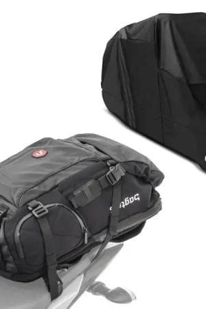 Groothandel Set: Motor rugzak HX5 Achtertas waterdicht met helmhouder 45Ltr + Motorfiets zeildoek XL Motor Hoes Outdoor in