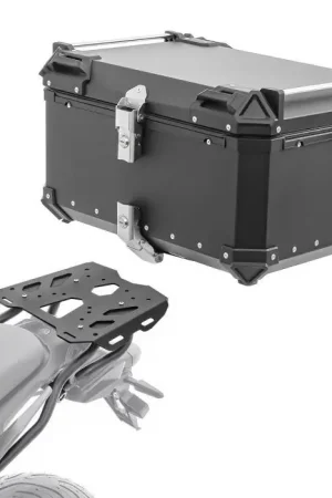 Set Aluminium Topkoffer + Drager voor Yamaha Tracer 7 21-24 Topcase Bagtecs XB65 zwart Premium