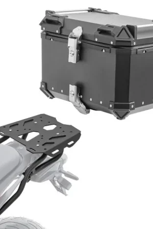 Authentiek Set Aluminium Topkoffer + Drager voor Yamaha MT-07 Tracer 700 16-20 Topcase Bagtecs XB55 zwart