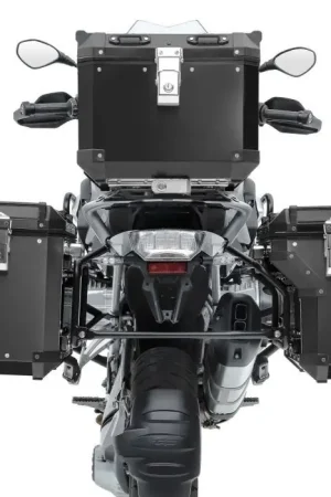 Set Aluminium Zijkoffers + topkoffer + houders passend voor BMW R 1250 GS Adventure 19-24 Bagtecs ADSX140 zwart Voordeelprijs