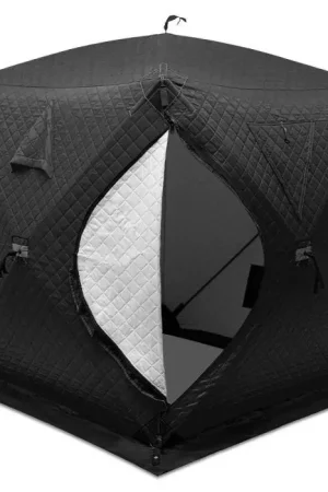 Garantie Inbegrepen Kampeertent saunatent 1-2 personen waterdicht 180 x 180 x 210 cm GI92 zwart