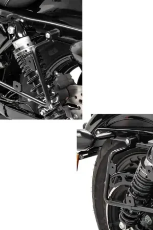 Set: Zadeltas houder passend voor Harley Davidson Sportster 16-20 links afstandshouder beugel Craftride + Zadeltas houder passend voor Harley Davidson Sportster 16-20 rechts afstandshouder Craftride Favoriet