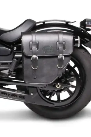 Veilige Betaling Motorfiets Zadeltas links Craftride Texas 10Ltr Zijvak voor Chopper zwart
