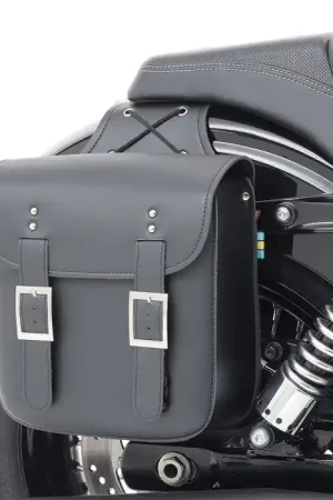 Zadeltassen voor Chopper Cruiser en Retro zijtassen Craftride VH2 zwart Garantie Inbegrepen