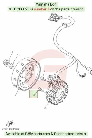 Yamaha Stuurdop Toevoeging 91312-06020 Dagaanbieding