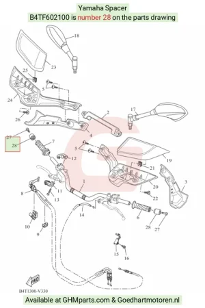 Yamaha Stuurdop B4T-F6021-00 Lage Kosten