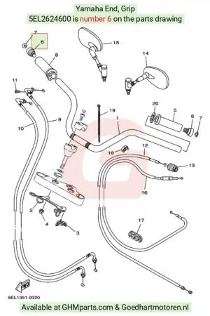 Yamaha Stuurdop 5EL-26246-00 Bulkbestelling