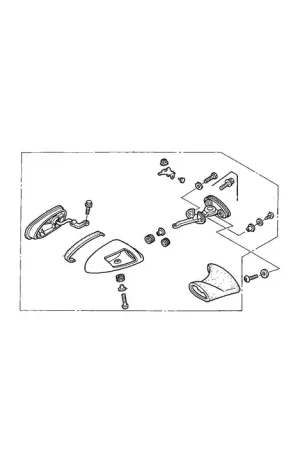 Honda Spiegel Rechts 88110MATD01ZM Exclusief