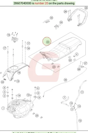 Uitverkoop Husqvarna Zadel KPL