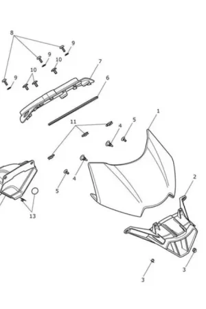Triumph Windscherm Double T2303456-NW Exclusief