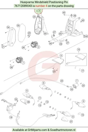 Speciale Aanbieding KTM Windshield Positioning Pin 76712089043