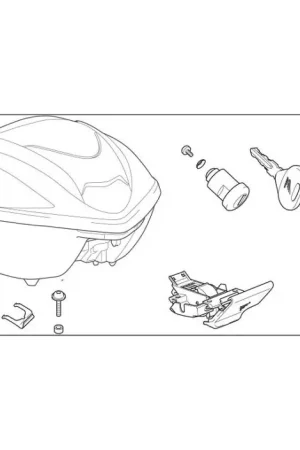Beperkt Aanbod Honda Topkoffer Kit 35L Black NSS 125 (Forza) (17-19)