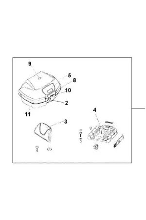 Honda Topkoffer 45L Pearl Great Blue FJS 600 Silverwing (01-05) Aanbieding