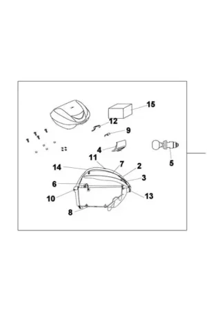 Honda Topkoffer 35L Pearl Cool White SH 300 i (09-10) Lage Kosten