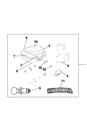 Honda Topkoffer 35L Max Grijs Metallic Gratis Retour