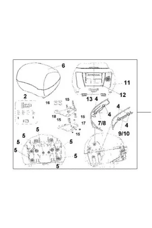 Honda Topkoffer 31L Mat Bullet Silver VFR 800 X Crossrunner (12-14) Geld-Terug-Garantie