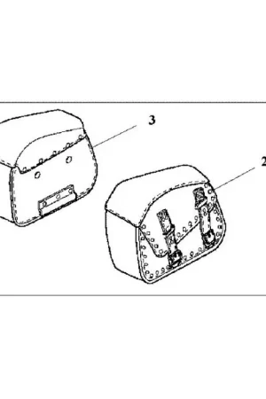 Dagaanbieding Honda Leren Zadeltas (Links) VT 125 C Shadow (01-06)