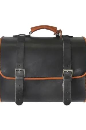 Vespa Leren Tas Zwart Direct Beschikbaar