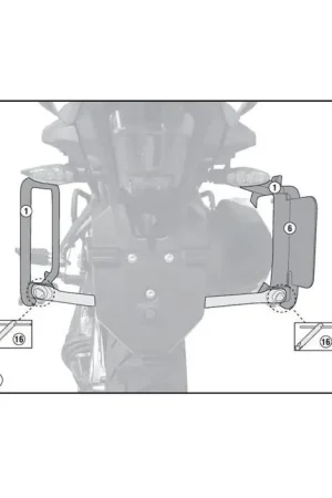 Fabrieksprijs GIVI PLR6408 Zijkofferrek Monokey Rapid Release Triumph Tiger Explorer 1200 (16-19)