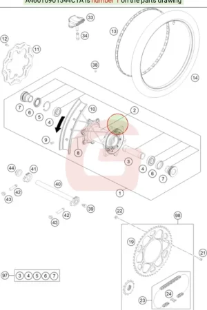 Direct Verzonden KTM Factory Racing Achterwiel 2.15x19"