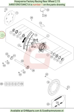 Koop Online KTM Factory Racing Achterwiel 2.15x18"