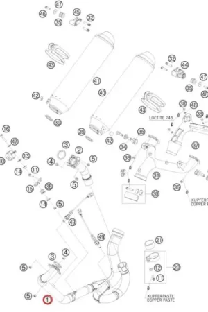 KTM Uitlaatspruitstuk 990 SM-T/SM-R Alleen Vandaag