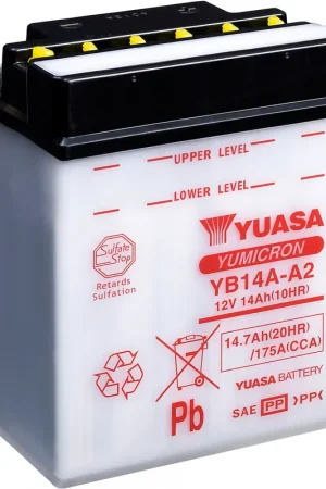 Plaats Bestelling YUASA - YB14A-A2 - Batteries - DRY CHARGED