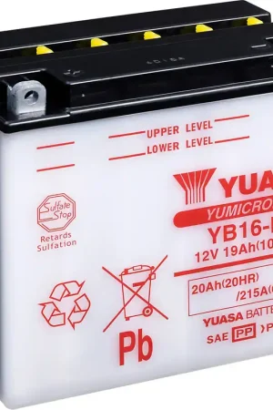 YUASA - YB16-B - Batteries - DRY CHARGED Snelle Levering