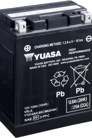 Ambachtelijk YUASA - YTX14AH-BS HPMF - Batteries - COMBIPACK EU2019/1148