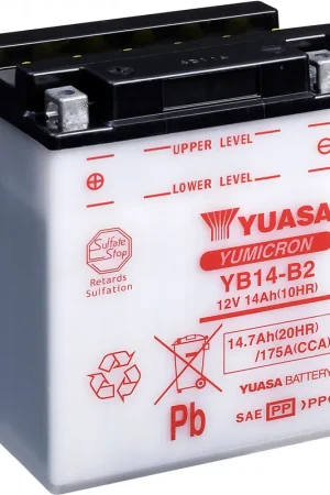 YUASA - YB14-B2 - Batteries - DRY CHARGED Populair