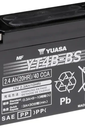 Topkwaliteit YUASA - YT4B-BS (CP) - Batteries - COMBIPACK EU2019/1148