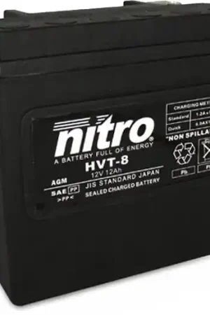 NITRO - HVT 08 SLA HARLEY OE 65948-00 - Batterijen - WET CHARGED Betrouwbaar