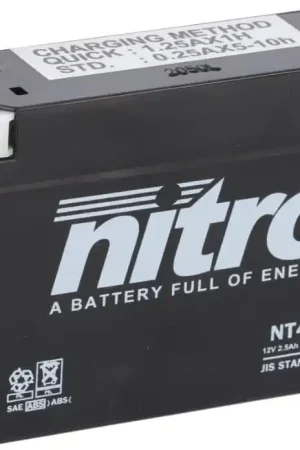 NITRO - NT4B SLA - Batteries - WET CHARGED Gereduceerde Prijs