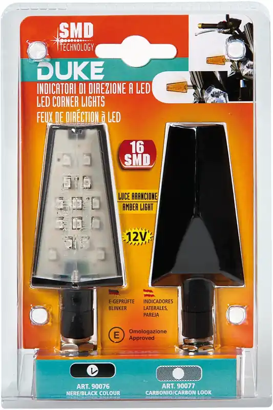 LAMPA - DUKE - Indicator - LED CORNER LIGHTS - 12V BLACK Snelle Levering