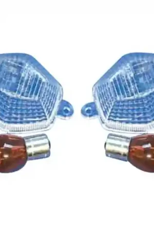 Exclusieve Aanbieding UNIVERSAL - GSX-R/SV 01-04 - Indicator Lens - SET 2 PCS WITH 2 AMBER BULBS