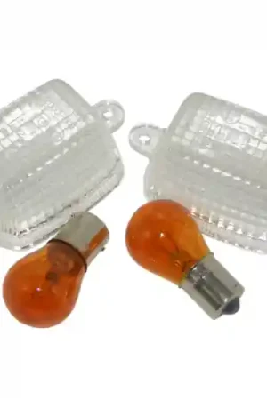 UNIVERSAL - ZX6/9R - Indicator Lens - Set van 2 met Amber Bulbs Koop Online