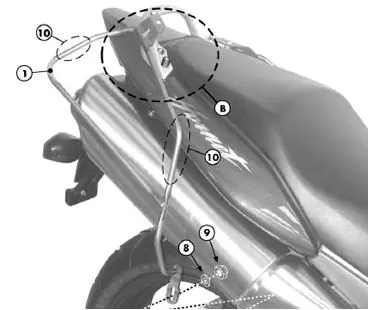 Ambachtelijk GIVI - T214-TUBULAR HOLDER - Brackets - Honda CB600F '98-'06