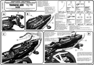 Exclusieve Aanbieding GIVI - 340F-MONORACK FZS600 98-01 - Brackets - Geschikt voor verschillende modellen