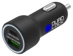 QUAD LOCK Dual USB (C+A) Car Charger 48W Korting