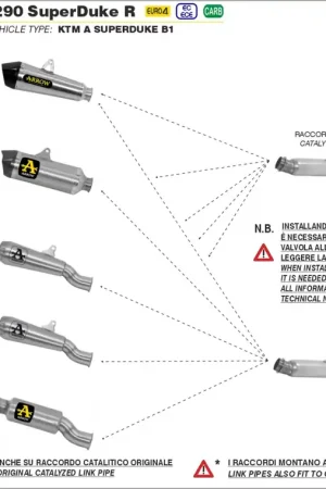 Lage Prijs ARROW - NON CATALIZED MID-PIPE - Exhaust - Geschikt voor KTM 1290 Super Duke R