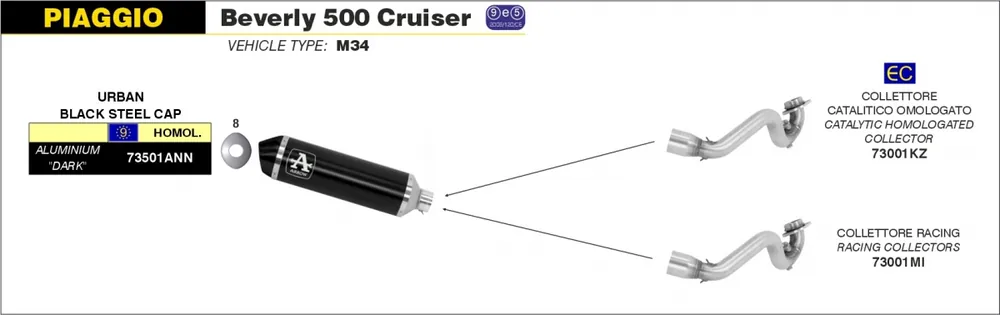 Plaats Bestelling ARROW - RACE-TECH ALUMINIUM DARK - Exhaust - Silencer