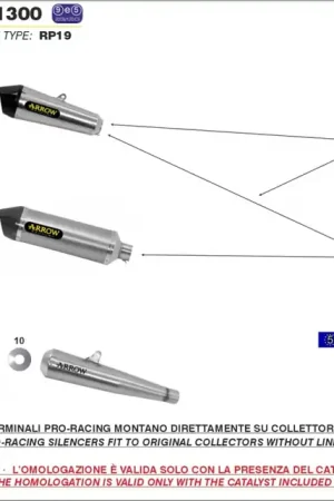 ARROW - PRO-RACING WITH STEEL END CAP - Exhaust - SILENCER Beste Prijs